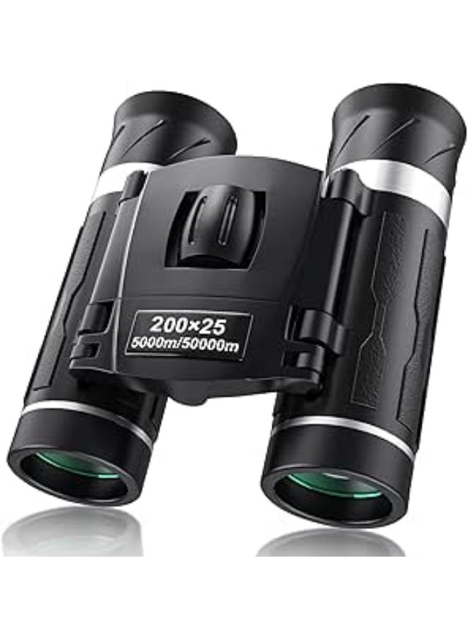 مناظير 200 × 25 صغيرة الحجم للبالغين والأطفال، مناظير جيب صغيرة عالية الطاقة، مناظير صغيرة مقاومة للماء لمشاهدة الطيور والصيد والحفلات الموسيقية والمسرح والأوبرا والسفر ومشاهدة المعالم السياحية - Image 1